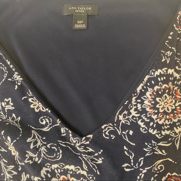 ANN TAYLOR PAISLEY PRINT BELTED JERSEY MIDI DRESS - Picture 11 of 12